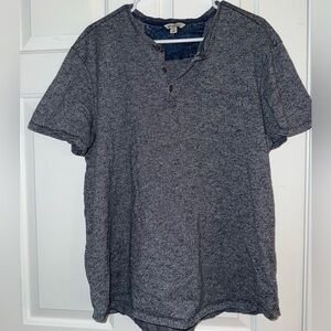 Calvin Klein Jeans Men's Heather Blue Button Shirt